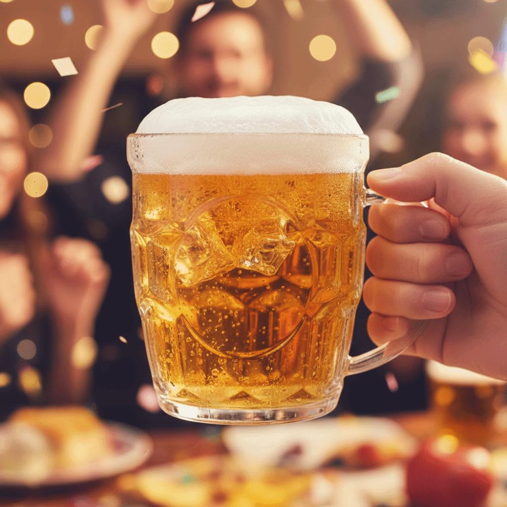 Imitation Glass Beer Mug Transparent Drinking Cup Durable Water Tumbler Restaurant