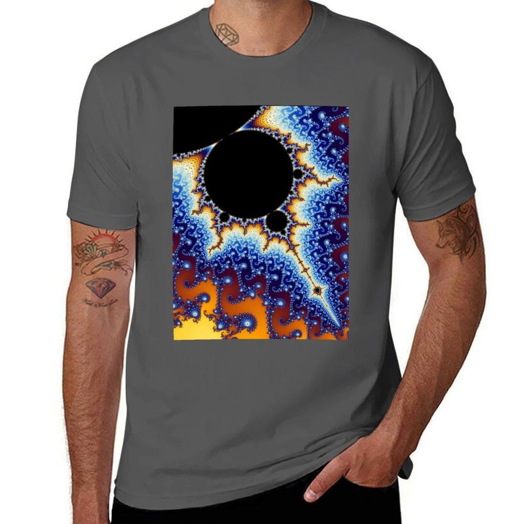 Mandelbrot set TShirt Basic Solid Color Casual Tee Shirt