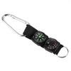 Multifunction Waterproof Mini Portable Thermometer Compass Key Ring for Outdoor Camping Hiking