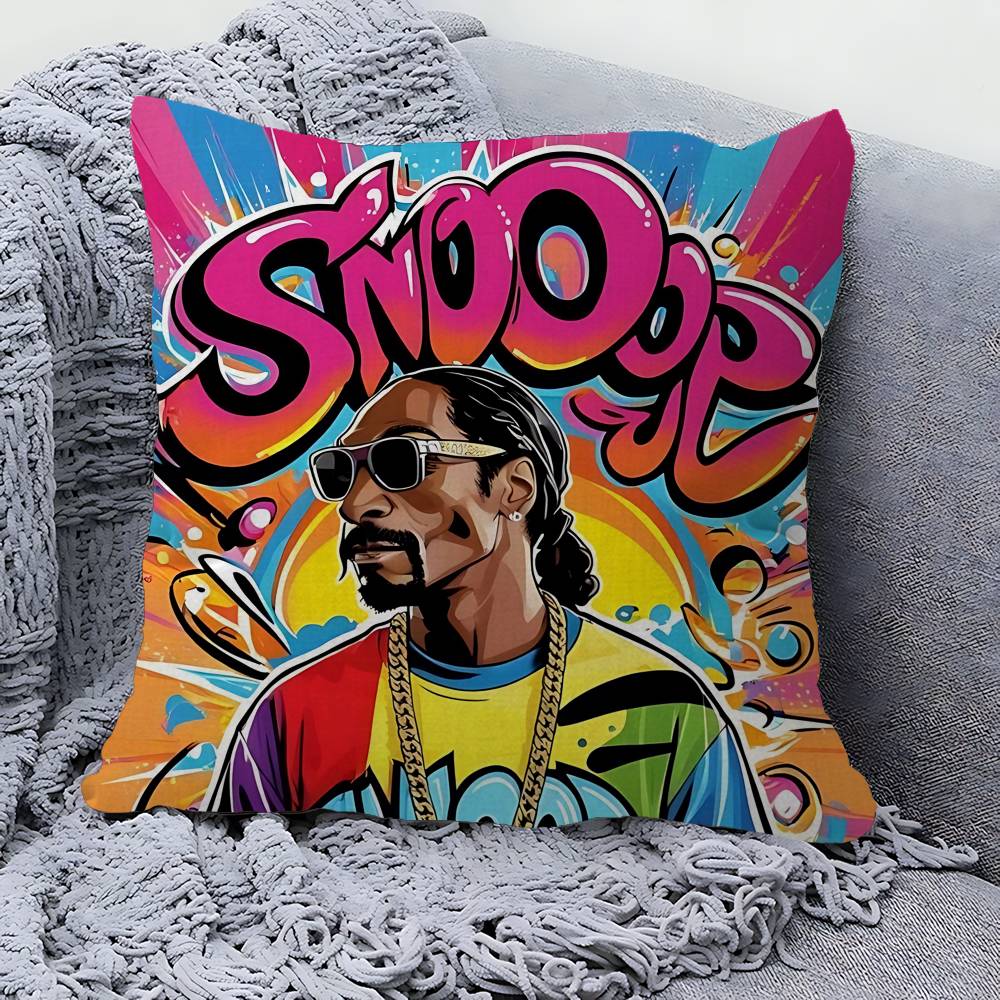 Famous Hip-Hop Rapper S-Snoop D-Dogg Pillow Anime Pillow Sofa Bed Head Pillow Cover Cushion Cover 45X45 Cm Fashion