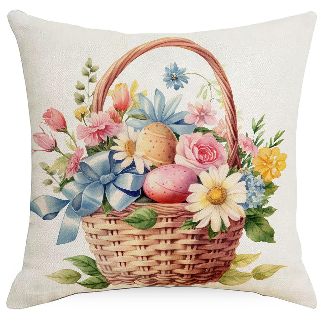 New Easter Bunny Easter Egg Sofa Decorative Pillow Cushion Cover