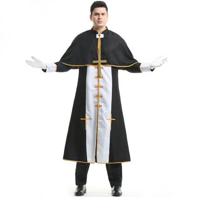 Herren Römisches Priestergewand Halloween Cosplay Kostüm M L XL Party Rollenspiel