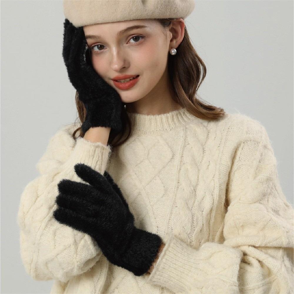

Plush Touch Screen Gloves Touchable Screen Skiing Gloves New Full Finger Gloves Gift 1
