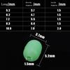 200pcs/lot Green Luminous Beads Green Large Soft Rubber Oval Fishing Space Beans Round Float Sea Fishing Tackle Lure Accessories