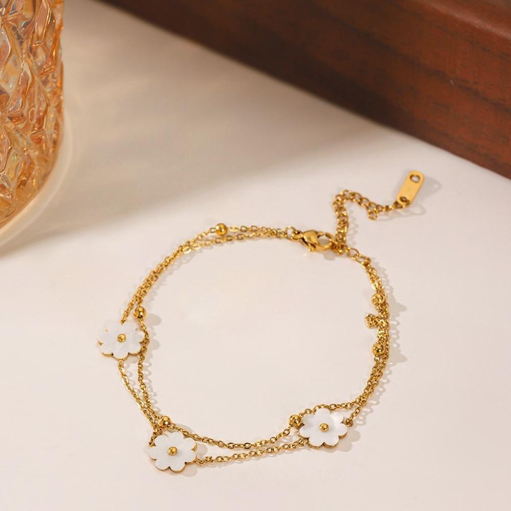 2025 Women's Titanium Steel Anklet – Light Luxury, 18K Gold-Plated, Fade-Resistant