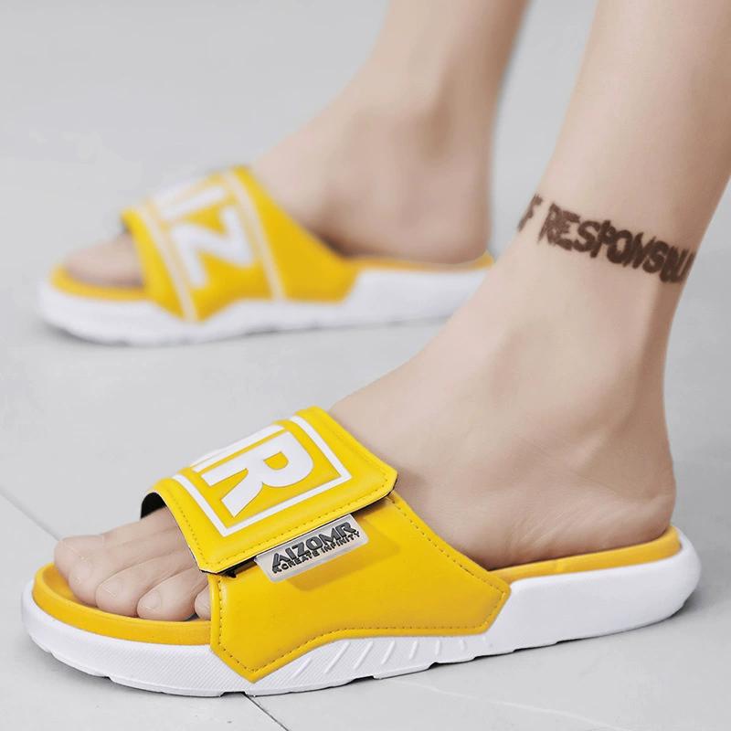 Pantoufles d'été pour hommes Extérieur Décontracté Plage Tendance de Sandales Tongs Personnalisées Tongs Chaussures Antidérapantes Hip-hop