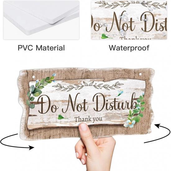 Putuo Decor Welcome Please Knock Office Door Signs, PVC Do Not Disturb Door Hanger Sign, Double Sided Hanger Plaque Meeting In Progress Sign For