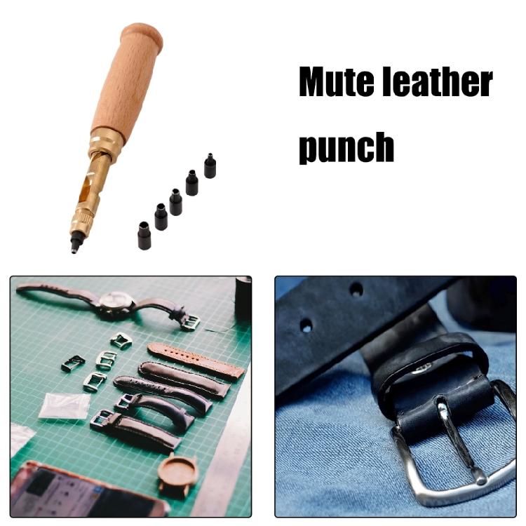 Läderhålslagare Praktisk Skruvhålslagare Pappershålslagare 6 Spetsar Storlekar 1.5mm-4mm Automatisk Hålslagare