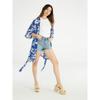 Classy Colors Elegant Drawstring Slim-Fit Short-Sleeved Chiffon Shirt Sun Protection Outer Wear