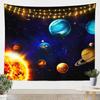 Galaxy Tapestry Outer Space Wall Tapestry for Boys Kids Universe Themed Tapestries Cute Cartoon Planet Rocket Print Wall Hanging