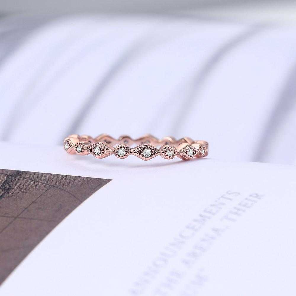 ZHOUYANG Cubic Zirconia Ring For Women Simple Cute Bijou Party Light Gold Color Finger Thin Rings Fashion Jewelry  Gift KCR112