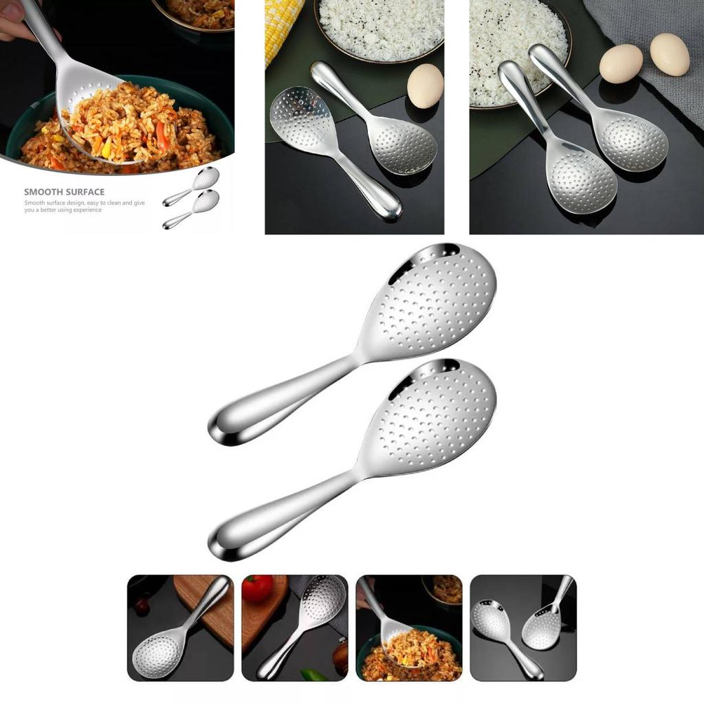 Modern Stainless Steel Serving Spoon For Kitchen And Buffet Perfect For Rice And Dishes