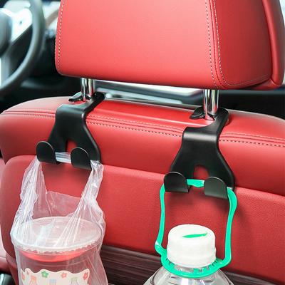 Universal Car Seat Back Hook Headrest Hanger Car Bag Pouch Clothes Hanging Hooks Duarable Fastener Clip Interior Accessories