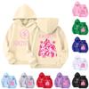 Kids' Girl Group Casual Printed Long Sleeve Hooded Pullover Sweatshirt for Girls