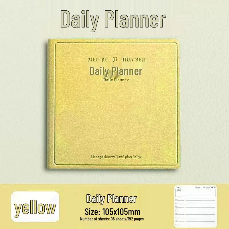 Portable Daily Planner: Thickened Notebook for Students & Office Note-Taking