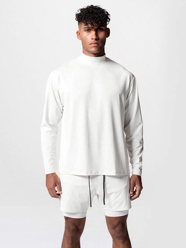 Men's Quick-Dry Long-Sleeve Half-Collar Sports Tee