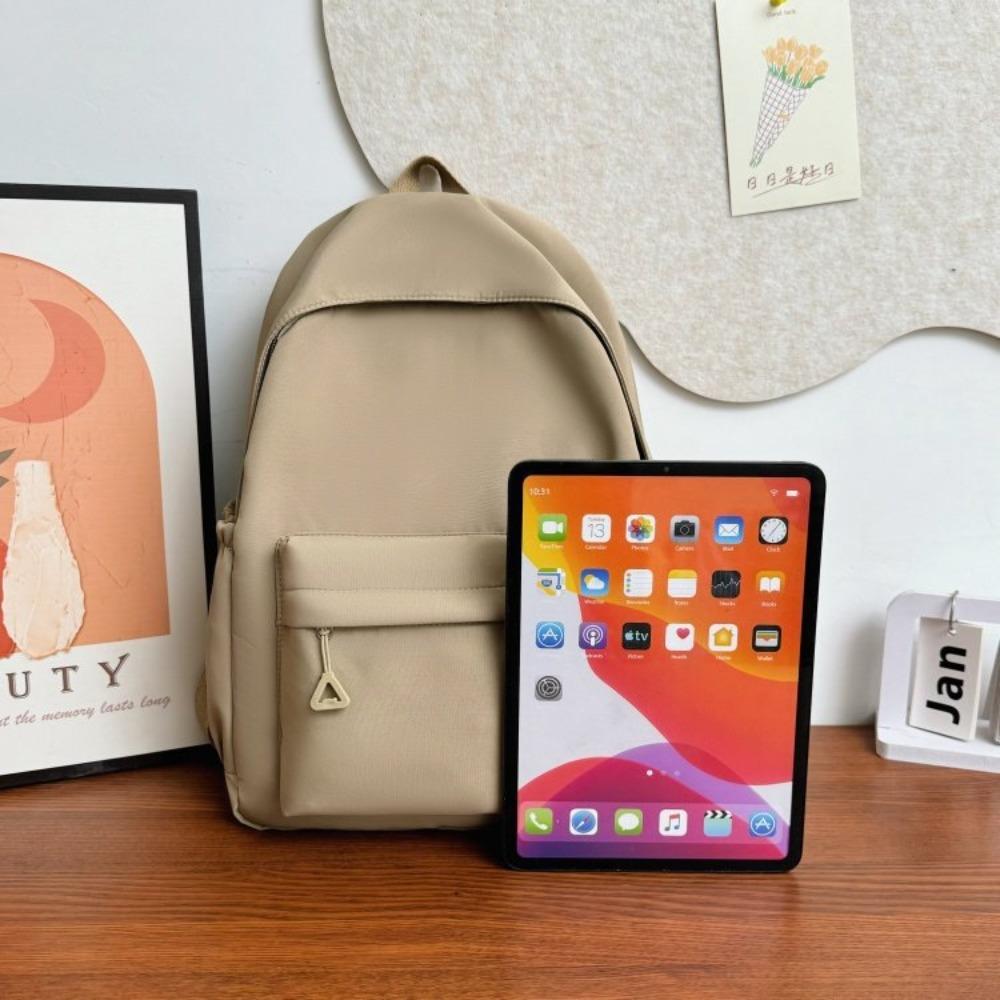 New backpack large-capacity solid color primary and secondary school student bag Korean version of versatile college style school bag