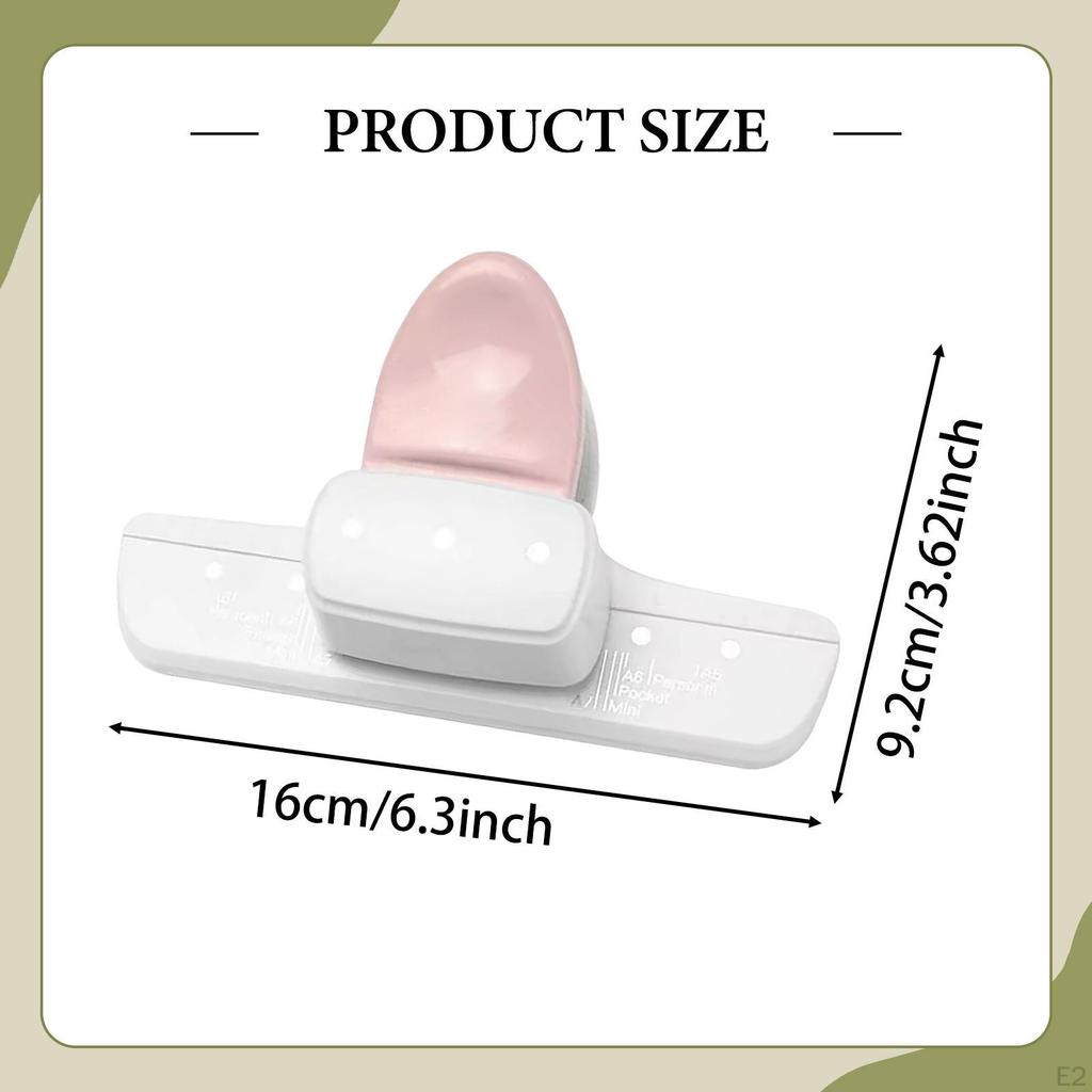 3 Hole Punch Paper Puncher Manual 8 Sheet Capacity Punching Tool for File Crafts Binder