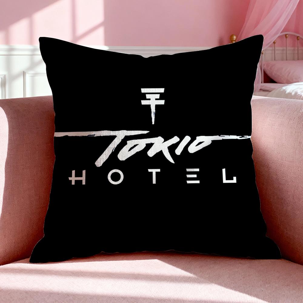 Band T-Tokio Hotel Kissenbezug Atmungsaktiv Leinen Kissenhülle Sommer Geruchlos Umweltfreundlich Verdeckter Reißverschluss Waschbar