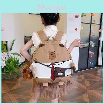 Cartoon-Wasserschwein-Rucksack für Kinder mit atmungsaktivem Material und süßem Tierdesign