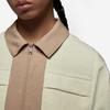 Jordan Solid Color Zip Pocket Polo Long Sleeve Jacket Women jackets Coconut Dessert DX0505-113