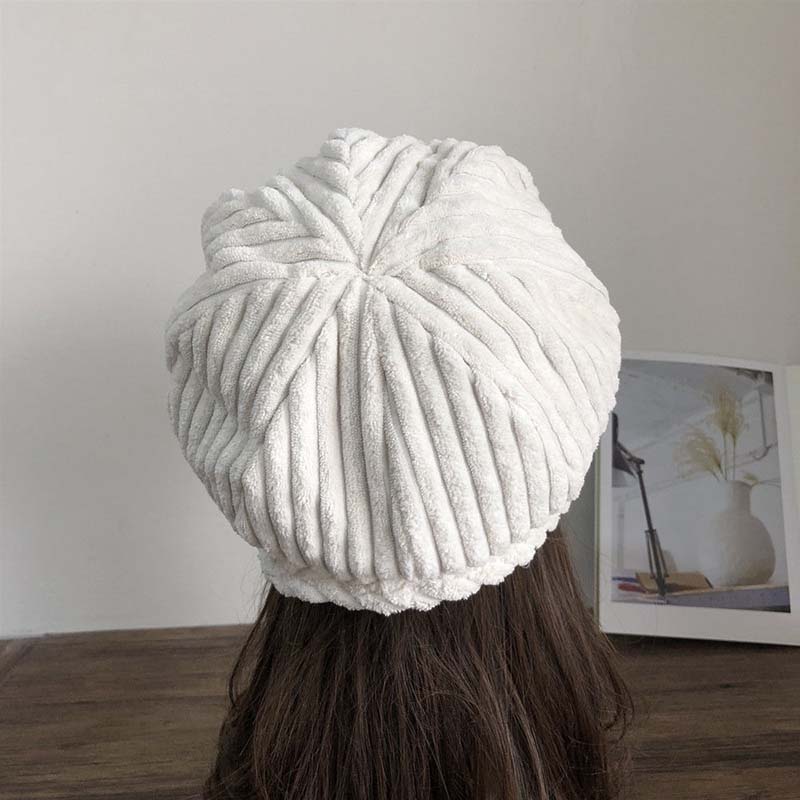 Fisherman Hat Women's Irregular Brim Basin Hat Japanese Style Small Corduroy Ear Protection Warm Hat Autumn and Winter Fashion