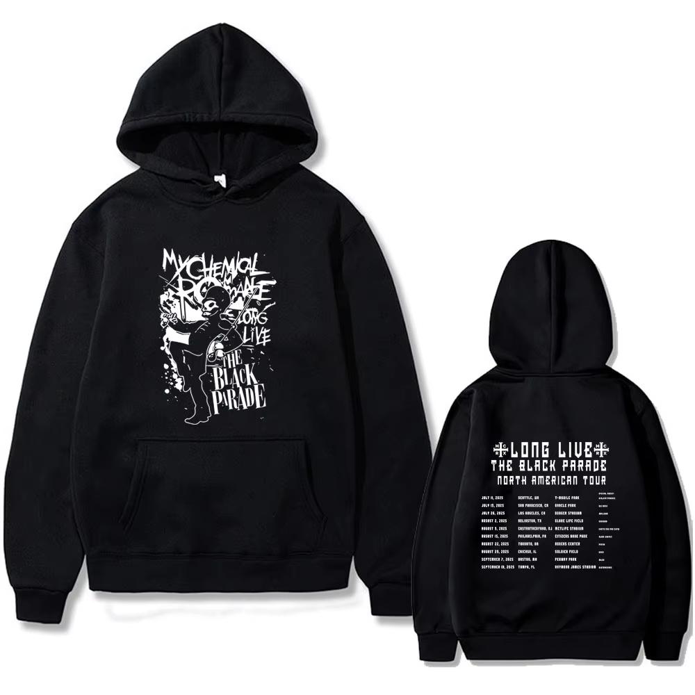 

My Chemical Romance Band Hoodies Long Live The Black Parade Tour Sweatshirt Men s Gothic Punk Streetwear Hoodies S