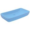 VidaXL Lavabo de Luxe Rectangulaire Vasque à Poser de Toilette Lave-mains de Salle de Bain Salle Cosmétique Maison Bleu 146956