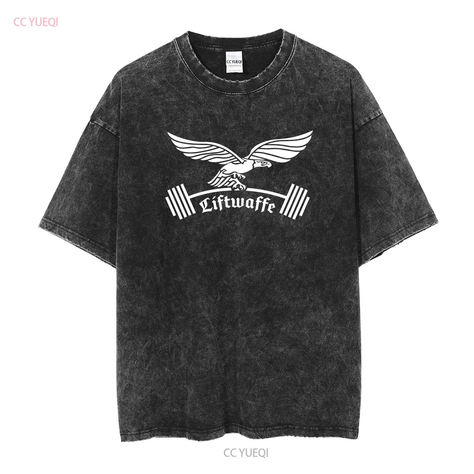 XIXI Fashion WW2 Duits Liftwaffe Luftwaffe grappige workout Gym Militair Gewichtheffer T-shirt lange of korte mouwen vintage Gewassen Casual L