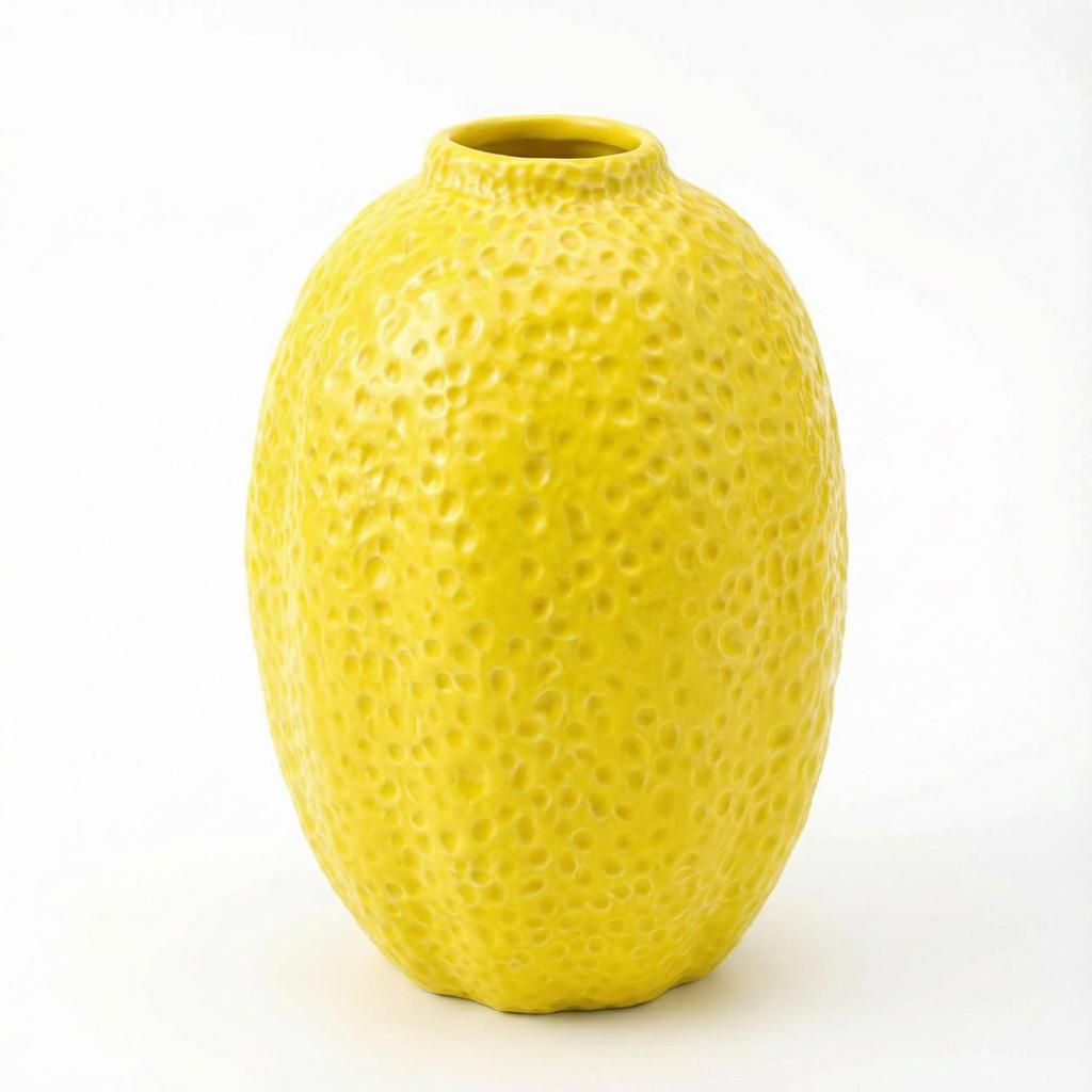 Nordische Zitrone Keramikvase Ornament für Hydroponikblumen - Frisches Dekor Handwerk