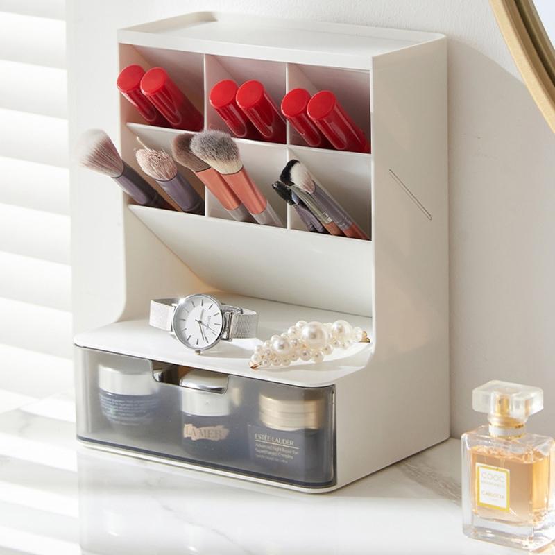 Stacking Makeup Organizer Holder for Bedroom Vanity Office Desk Organizer Holder