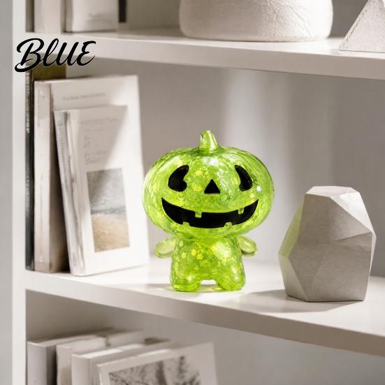 Pumpkin Shaped Toys Halloween Stress Relief Toy Glitter Man Squeeze Tactile SensoryToy Clear Sensory Fidget Toy for Holiday Party Favors