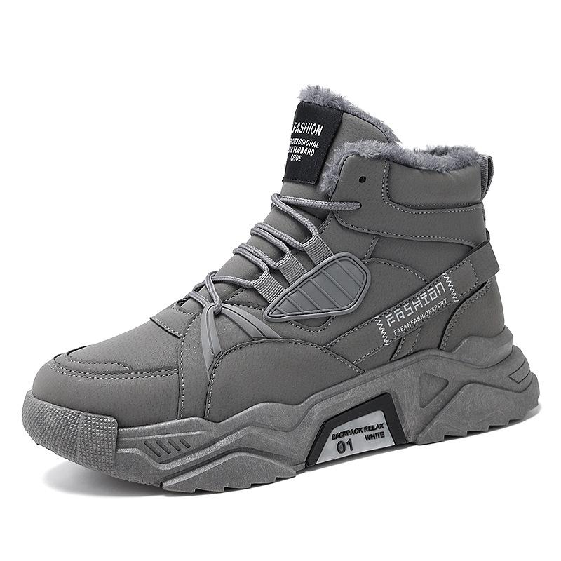 Kar Botları Erkek Ayakkabı Spor Ayakkabı Kış Yüksek Top Ayakkabı Erkek Kar Kürklü Spor Ayakkabı