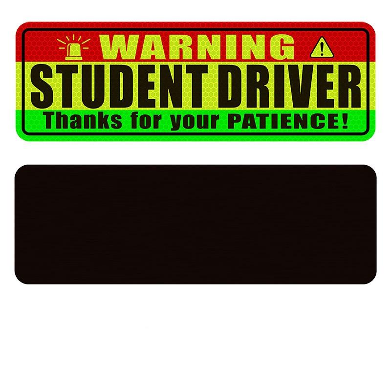 Novice Intern Driver Car Sticker Magnetic Reflective Sticker Popular New+river Novice Car Sticker