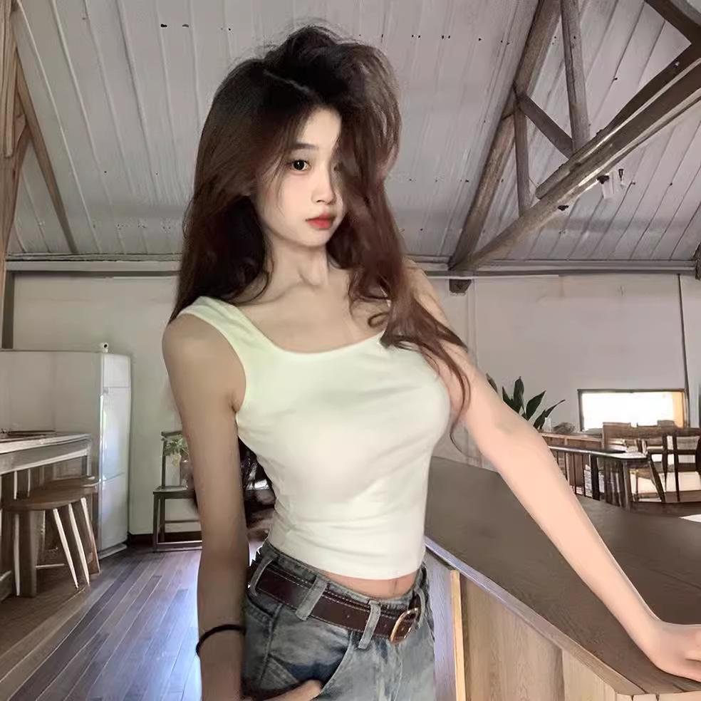 

Женский летний топ-бандо с нагрудными вкладышами - Короткий базовый слой против просвечивания XL белый