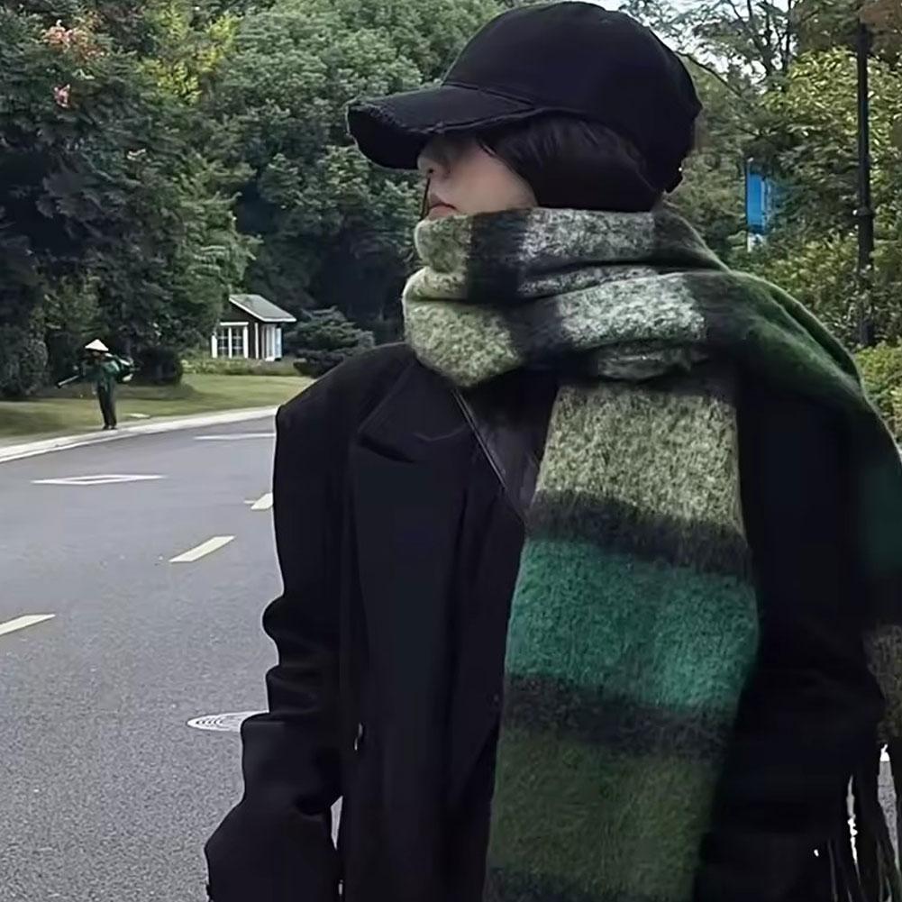 220*30cm Premium Winter Scarf Women 2026 New Korean Style Thick Warm Fashionable Neck Warmer Cold Weather Accessories