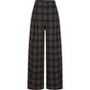 JiuZi Annakou Women's Retro Plaid Curved Casual Trousers