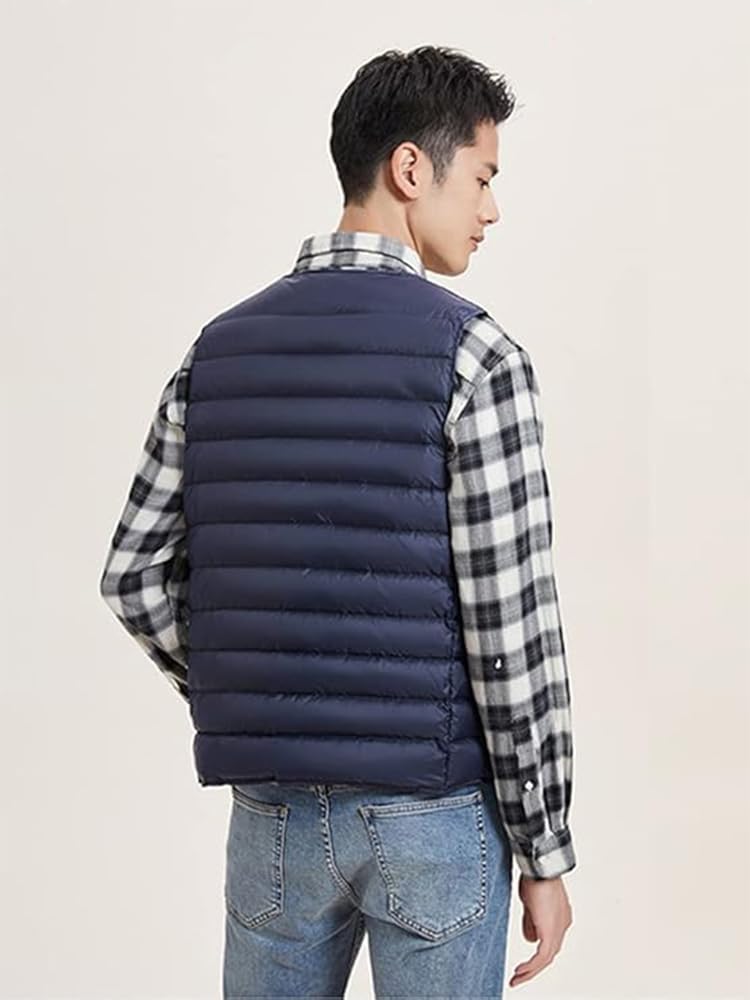 Wnodruke Ultra Light No-collar Down Vest WN003 Navy Size L