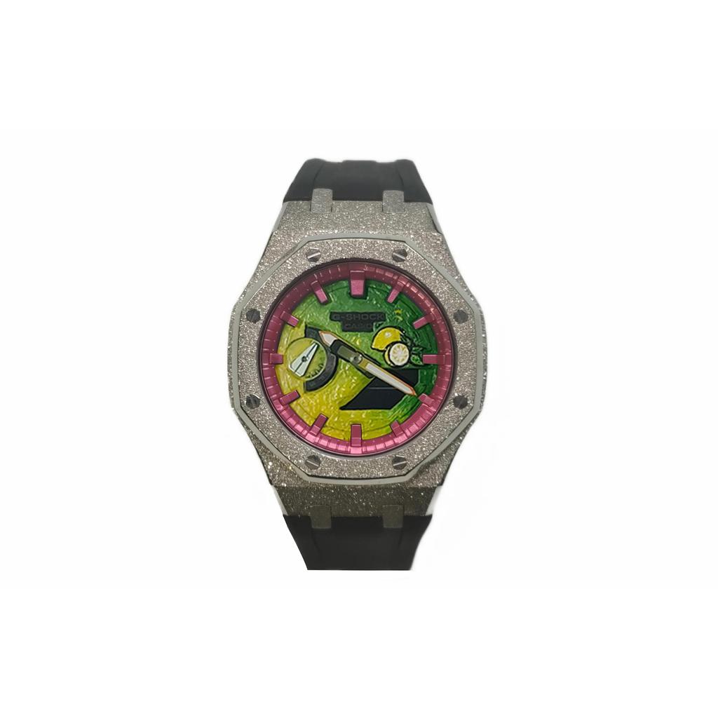 Casio Men Liquid Crystal/Analog Dual Display Series 44mm Black Watch GA-2100-1A1(Watch3--)