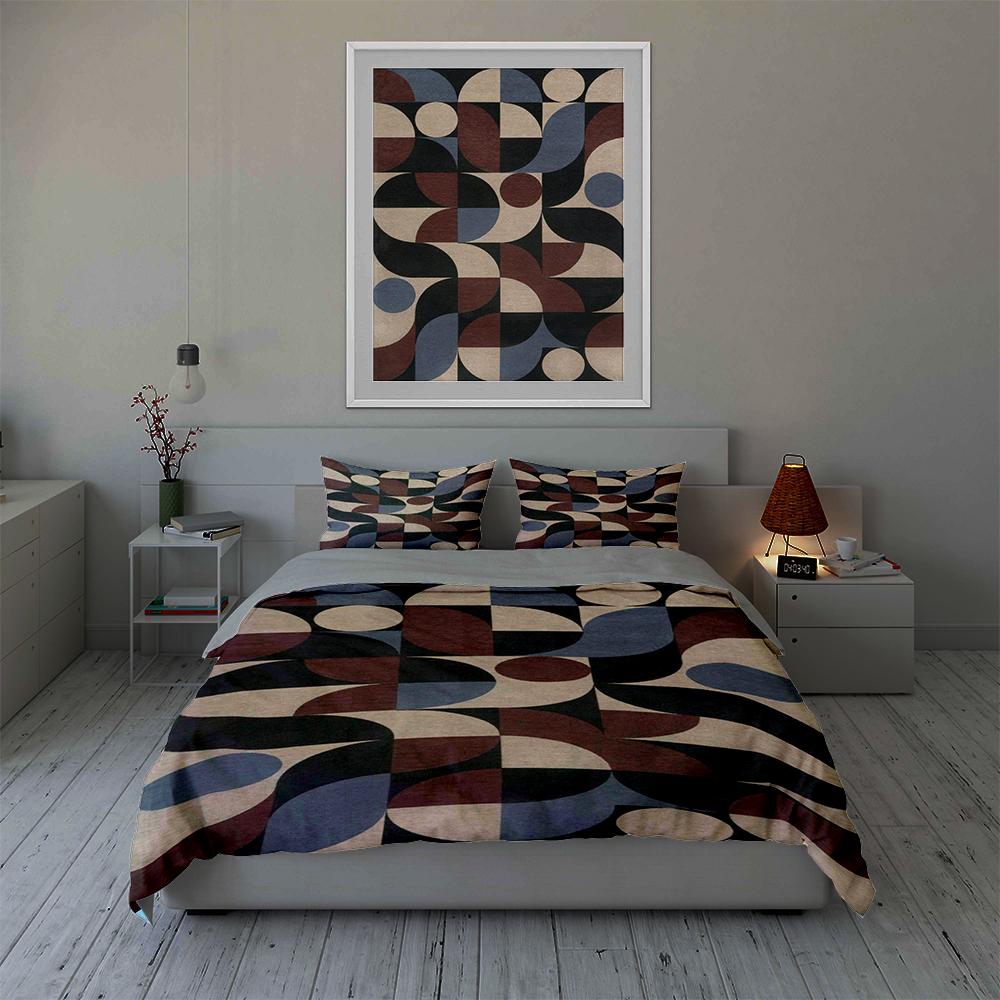 Geometric Abstract Shapes. Bedding Duvet Cover Sets Duvet Covers Pillowcases Gifts (1 * Duvet Cover 2 * Pillowcases, Without Duvet Insert)
