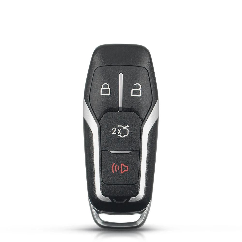 KEYYOU For 2015 2016 2017 Ford F-150 Explorer Edge Mustang Fusion Fob 3/4/5 Buttons Remote Smart Car Key Shell Case