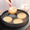 Wood Grain Handle Egg Frying Pan Round Egg Cooker Durable Breakfast Egg Pan  Restaurant
