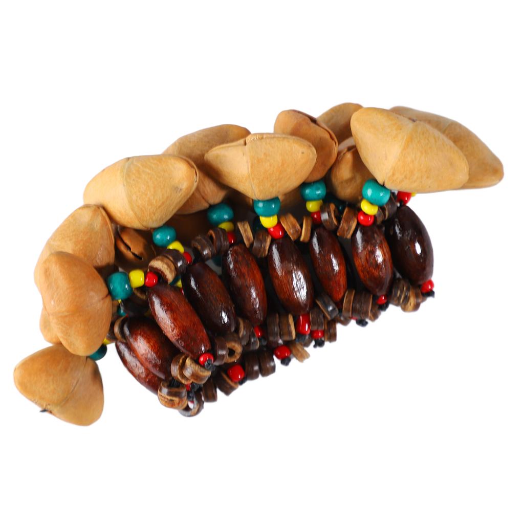 Nuts Handbell Drum African Tribal Style Hand Chain Bracelet Nut Shell Percussion Instrument Bell Musical Accessories Toy