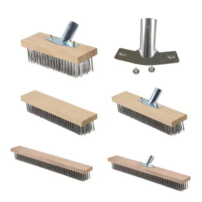 Wire Brush Concrete Brush Rust Removal Scrubbing Pool Garage Patio Kitchen Handle Wire Brush