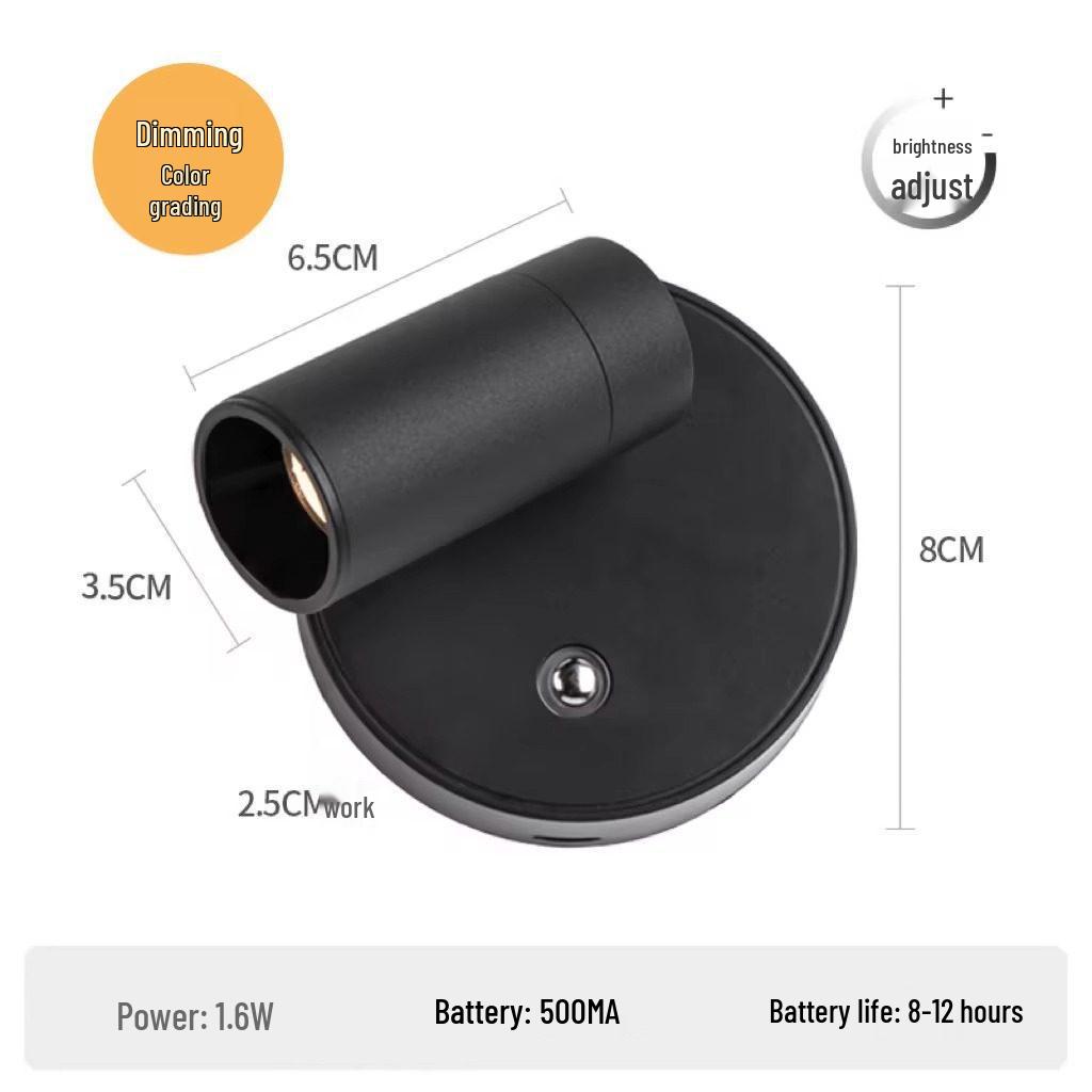 Wireless Rechargeable Magnetic Bedside Lamp with Remote Control and Sensor