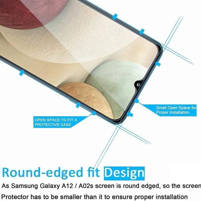 Verre trempé PROSHOP pour Samsung A12 (6,5") - Pack de 2 Films Ecran Protection sûre Anti trace