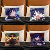 genshin impact wanderer chibi Throw Pillow Case For Decoration 30cm 50cm 55cm Square Home Pillowcase Case