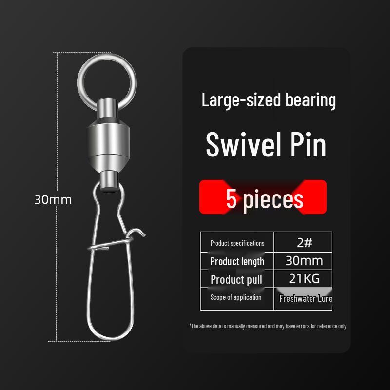Large Swivel Connector Quick Lure with 304 Stainless Steel Bearing and 8-Shaped Reinforced Pin for Sea Fishing