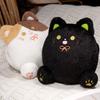 with Hand Pocket White Cat Plush Pillow Smile Black Cat Plush Doll  Home Decor