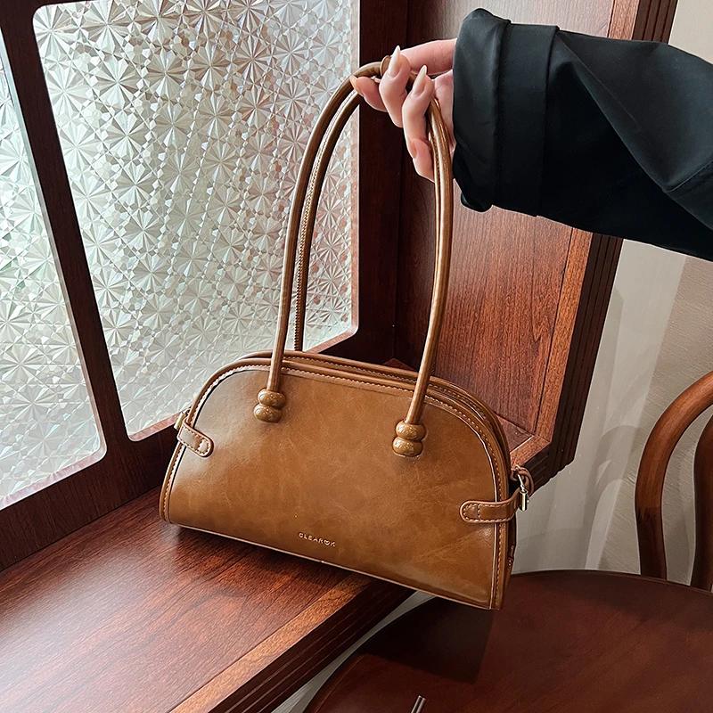 Luxury Shiny PU Shell Shoulder Bags Solid Zipper Grace High-quality Travel Bags for Women Fashion